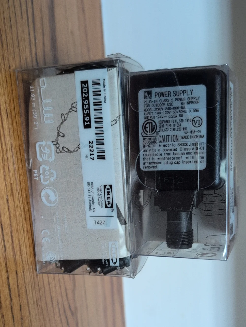 NWT IKEA SKRUV Black String Lights